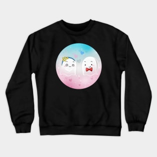 Kawaii Ghost Couple In Love Crewneck Sweatshirt